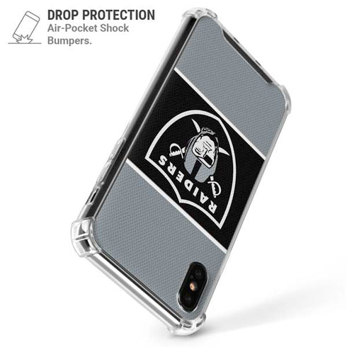 NFL Las Vegas Raiders Zone Block iPhone XS Max Clear Case